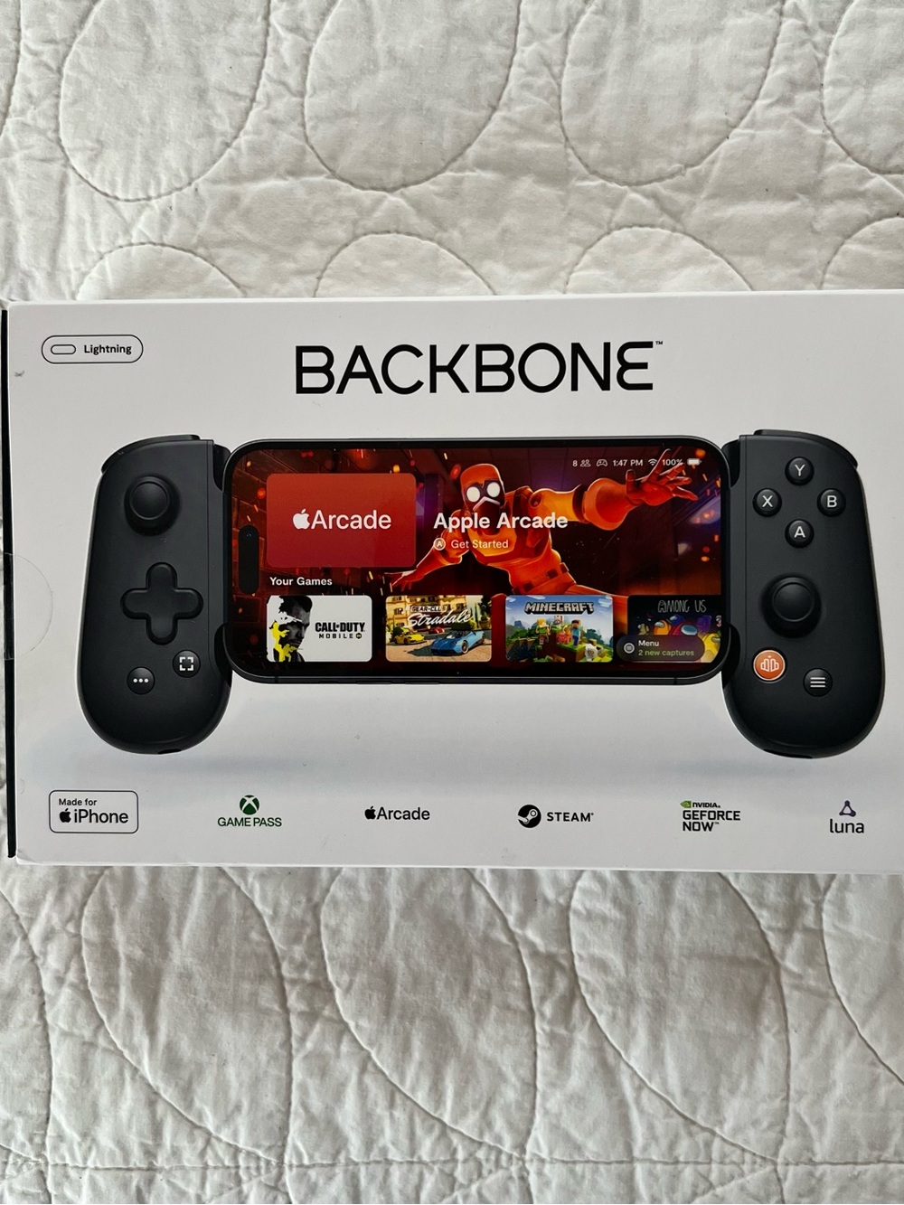 Backbone One Gaming Device for iPhone 14 and Older w/Lighting Port Handheld Fun